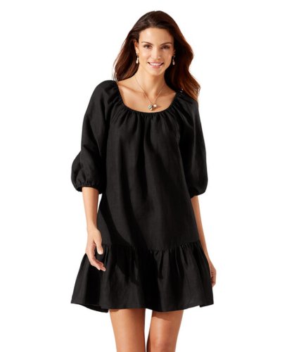 Imbracaminte femei tommy bahama st lucia off-the-shoulder tiered dress black
