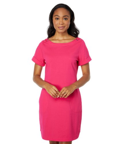 Imbracaminte femei tommy bahama veranda short sleeve short dress pink ruffle