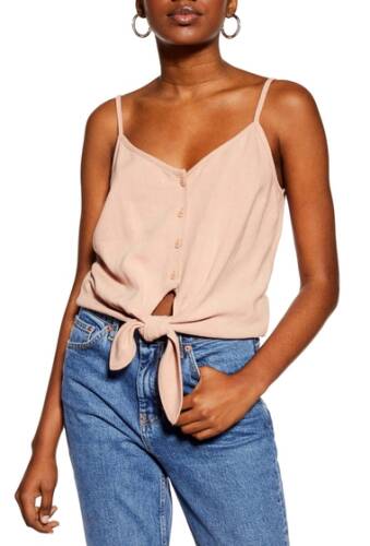 Imbracaminte femei topshop polly tie front camisole blush