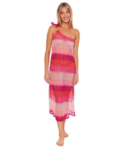 Imbracaminte femei trina turk cascade crochet asymmetrical maxi pink