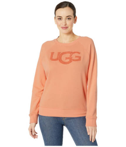 Imbracaminte femei ugg fuzzy logo crew neck sweatshirt beverly pink