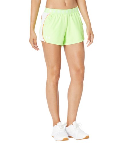 Imbracaminte femei under armour play up 30 cb shorts quirky limewhitewhite