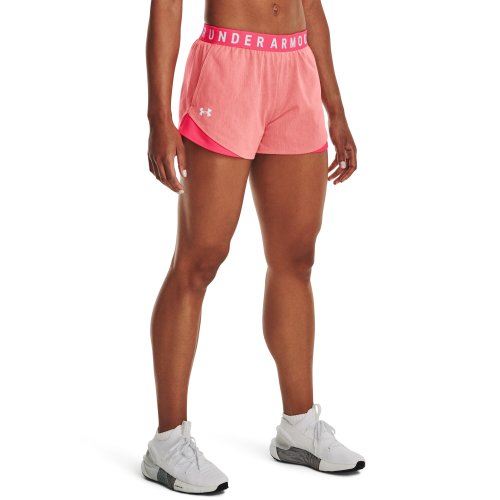Imbracaminte femei under armour play up shorts 30 twist pink shockposh pinkwhite