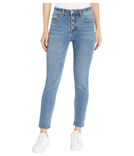 Imbracaminte femei unionbay zadie exposed button high-rise jeans in ranch blue ranch blue