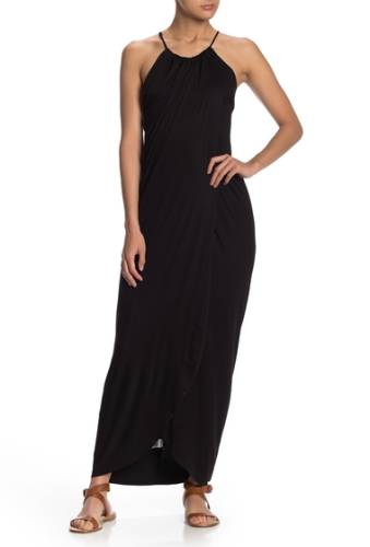 Imbracaminte femei vanity room grecian drape maxi dress black