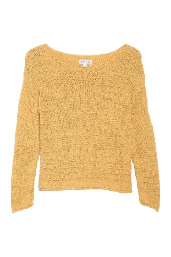 Imbracaminte femei velvet by graham spencer textured tape yarn sweater daffod yl