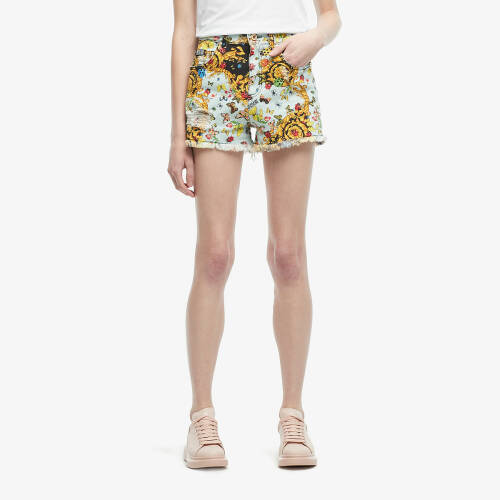 Imbracaminte femei versace jeans couture high-rise lady bug printed shorts mint