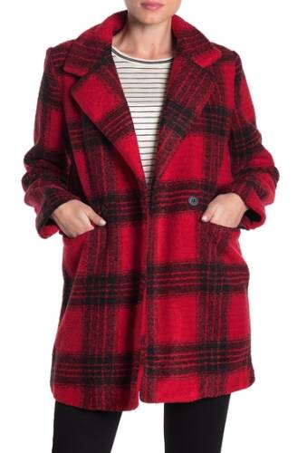 Imbracaminte femei vigoss cozy plaid coat red