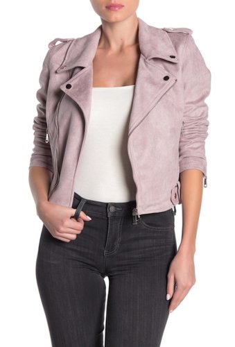 Imbracaminte femei vigoss faux suede moto jacket lavender