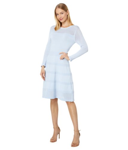 Imbracaminte femei vince camuto 34quot mesh sleeve fit-and-flare blue