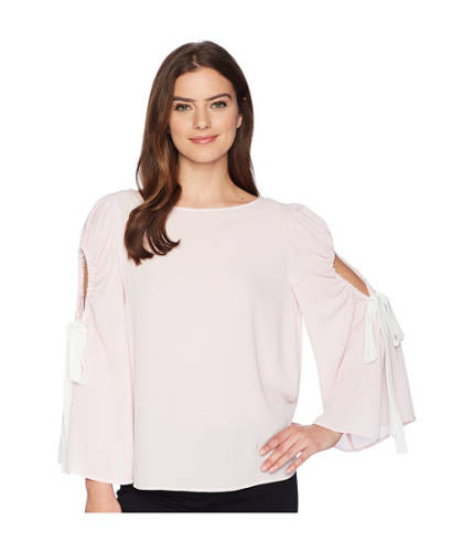 Imbracaminte femei vince camuto bell sleeve tie cold shoulder blouse pink bliss