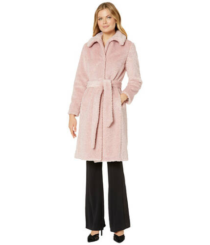 Imbracaminte femei vince camuto belted faux fur jacket v29711a pink