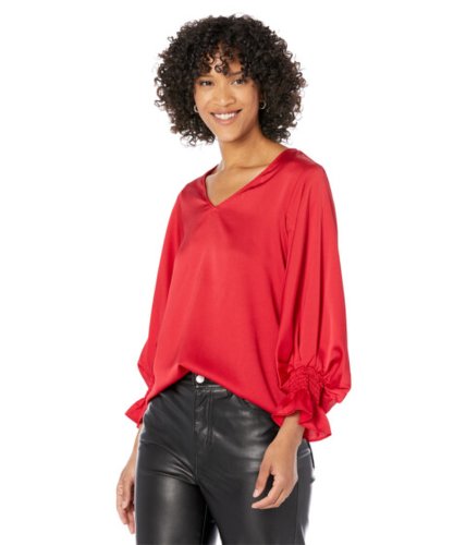 Imbracaminte femei vince camuto blosson sleeve v-neck blouse luxe red