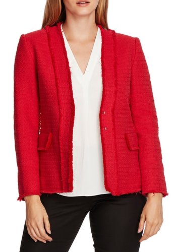 Imbracaminte femei vince camuto cotton tweed jacket rhubarb