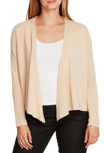 Imbracaminte femei vince camuto drapey front ribbed cardigan lt stone