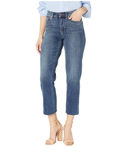 Imbracaminte femei vince camuto high-rise indigo denim crop straight leg jeans in mid vintage mid vintage