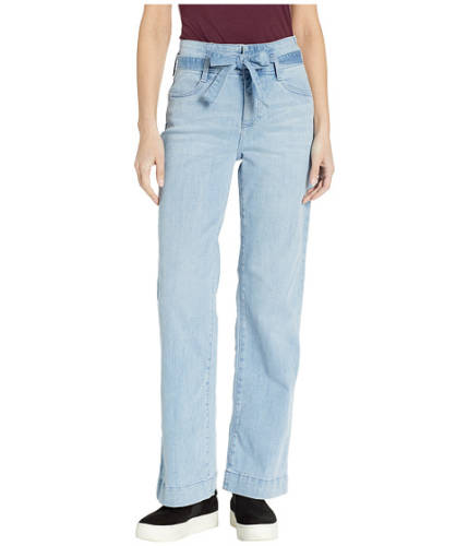 Imbracaminte femei vince camuto high-rise light indigo belted wide leg jeans in oasis blue oasis blue