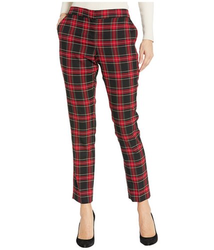 Imbracaminte femei vince camuto holiday tartan front zip ankle pants tulip red