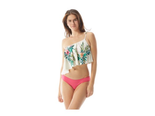 Imbracaminte femei vince camuto pacific grove one shoulder asymmetrical tankini top ivory