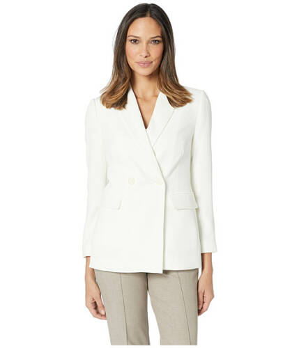 Imbracaminte femei vince camuto parisian crepe double-breasted jacket pearl ivory