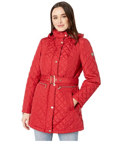 Imbracaminte femei vince camuto quilted belted trench v19703 carmine red