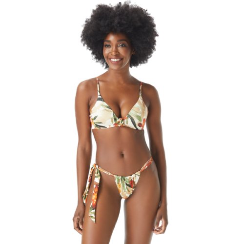 Imbracaminte femei vince camuto seychelles floral knotted bikini top bone