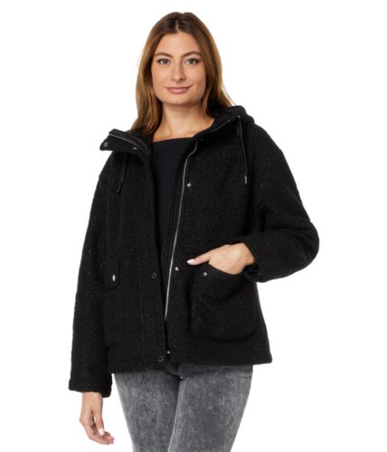 Imbracaminte femei vince camuto short hooded wool jacket v22724 black