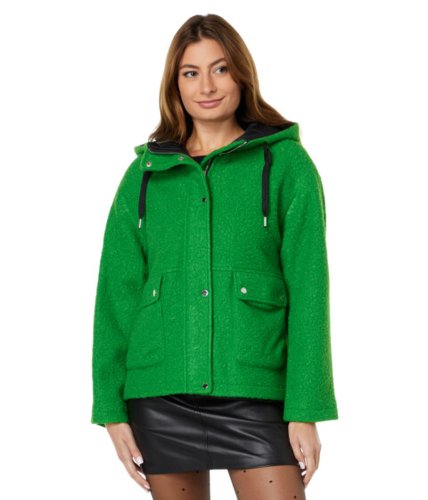 Imbracaminte femei vince camuto short hooded wool jacket v22724 kelly green