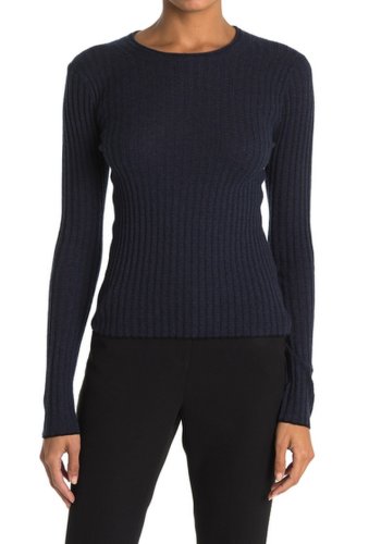 Imbracaminte femei vince microstripe cashmere crew sweater deep azulcoastal