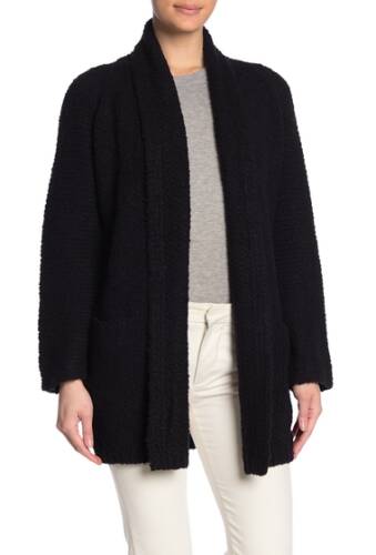 Imbracaminte femei vince relaxed fit extra fine merino wool textured cardigan black