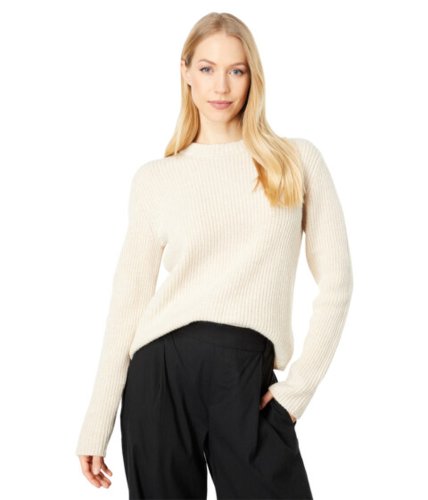 Imbracaminte femei vince shaker rib long sleeve 100 cashmere sweater heather pampas