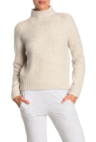 Imbracaminte femei vince textured wool blend turtleneck sweater pearl oat