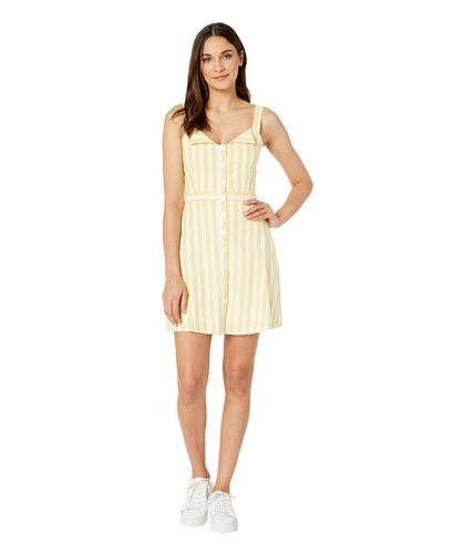 Imbracaminte femei wayf bolton fit-and-flare mini dress yellow stripe