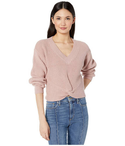 Imbracaminte femei wayf varsity knot front sweater blush