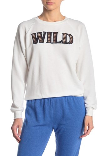Imbracaminte femei wildfox wild raglan sleeve sweatshirt vanilla