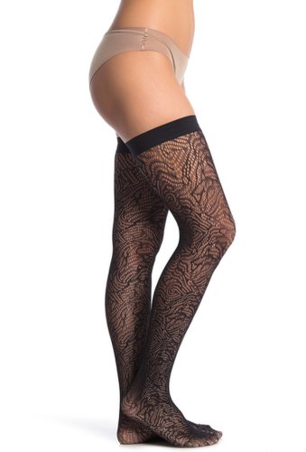 Imbracaminte femei wolford true blossom stay-up knee-high tights black