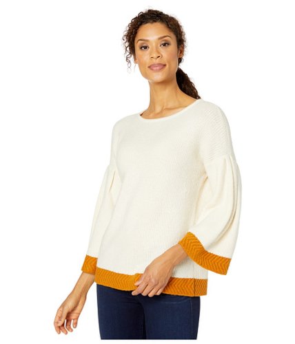 Imbracaminte femei wrangler bell sleeved pullover sweater ivory