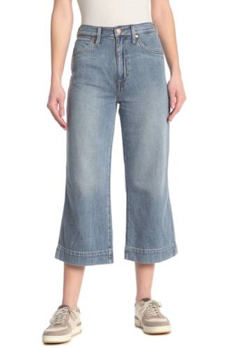 Imbracaminte femei Wrangler cropped wide leg jeans ltpas blu