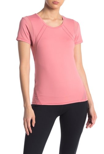 Imbracaminte femei x by gottex crew neck mesh t-shirt dusty pink