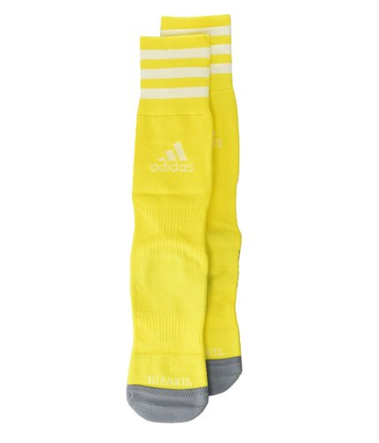 Imbracaminte fete adidas kids copa zone cushion iv over the calf sock (toddlerlittle kid) yellowwhite