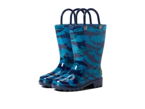Incaltaminte baieti western chief kids camo shark pvc rain boot (toddlerlittle kid) blue