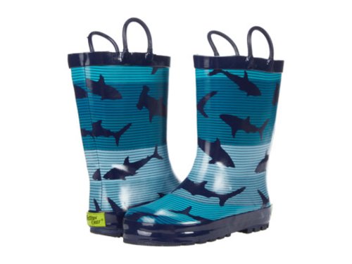 Incaltaminte baieti western chief kids shark stripe rain boots (toddlerlittle kid) navy