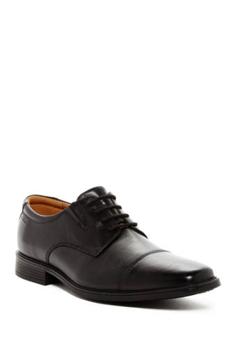Incaltaminte barbati clarks tilden cap toe leather derby - wide width available black leat