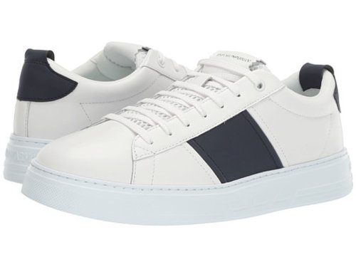 Incaltaminte barbati emporio armani classic stripe sneaker white