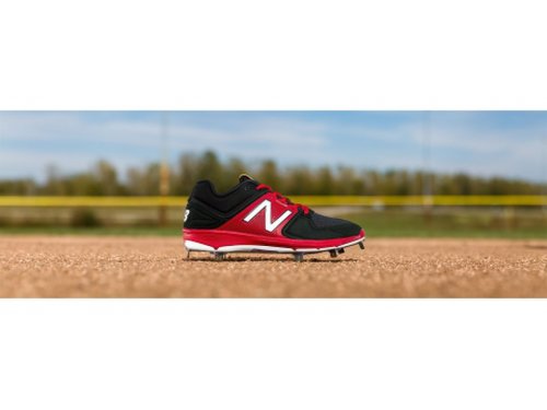 Incaltaminte barbati new balance low-cut 3000v3 metal baseball cleat black with red