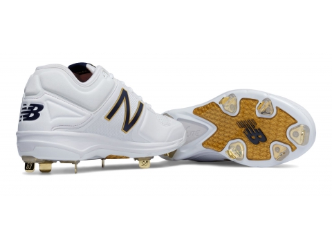 Incaltaminte barbati new balance low-cut 3000v3 metal baseball cleat white with navy
