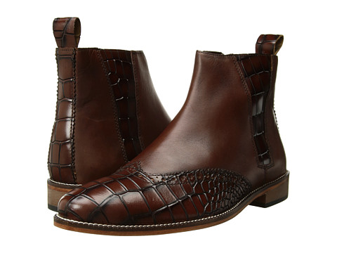 Incaltaminte barbati stacy adams fazio leather sole wing tip boot scotchcognac