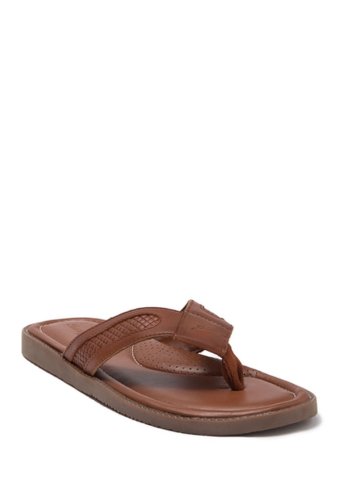 Incaltaminte barbati tommy bahama asher leather flip flop cognac leather