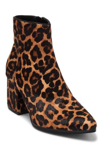 Incaltaminte femei aldo fralissi leopard print genuine calf hair ankle boot brown multi pony hai