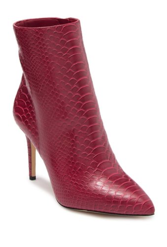 Incaltaminte femei aldo roidda snakeskin embossed leather ankle boot red emb snake synthe